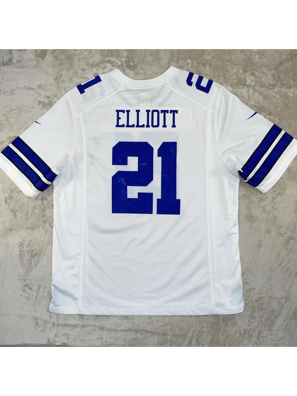 Nike NFL Dallas Cowboys Ezekiel Elliott Football Men’s On Field Jersey XL White